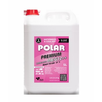 POLAR antifrīzs LONG LIFE -37C, MB/ G12++, 5L