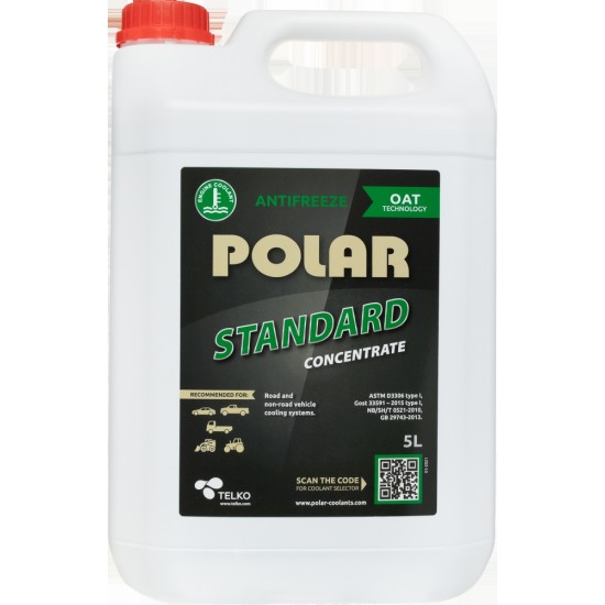 POLAR Antifrīza Standart KONCENTRĀTS, ASTM D3306, zaļš 5L