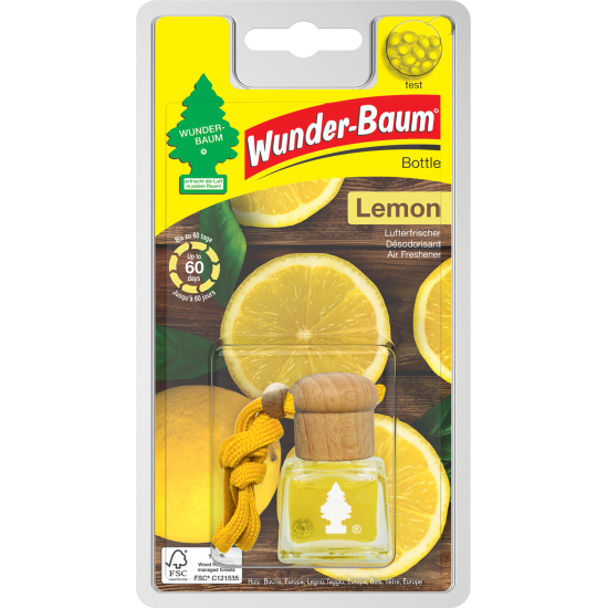 WUNDER-BAUM Bottle Lemon gaisa atsvaidzinātājs, 4.5ml