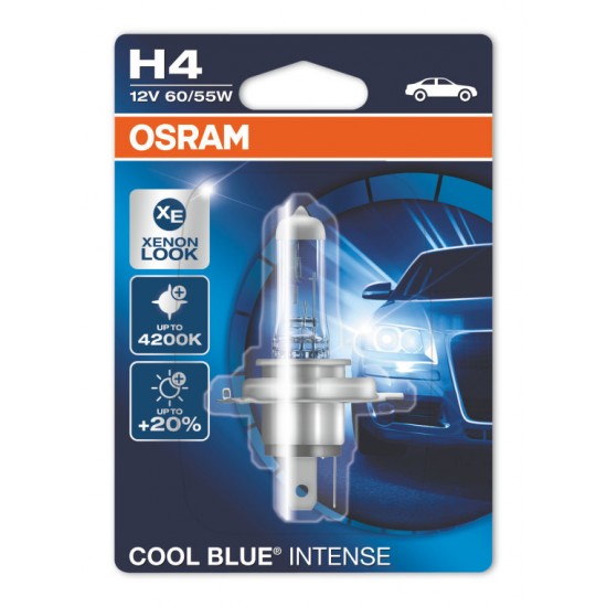 H4 60/55W 12V COOL BLUE INTENSE HALOGĒNLAMPA OSRAM