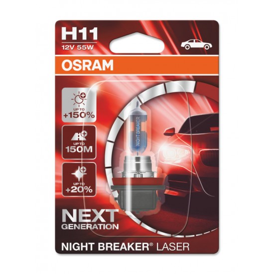 H11 55W 12V NBL+150% 1gb.HALOGĒNLAMPA