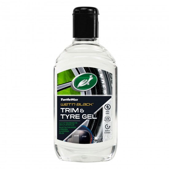 TURTLE WAX Wet´n´Black Trim&Tyre Gel plastmasas un riepu gēls, 300ml