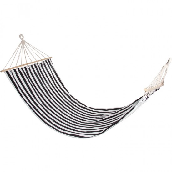 Šūpuļtīkls 4living Hammock Stripe melns-balts 200x80cm