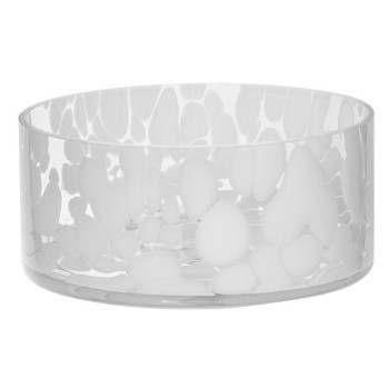 Vāze stikla Fanni K Riekko 18cm balta