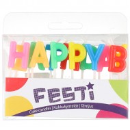 Tortes svecītes Festi Happy Birhday burti