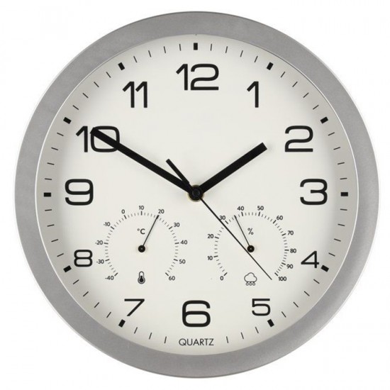 Pulkstenis sienas 4Living Varese sudraba 30cm slīdošais