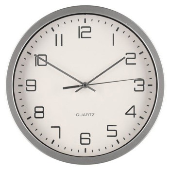 Pulkstenis sienas 4Living Bologna sudraba 25cm slīdošais