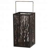 Laterna 4Living Forest black 18x18x34cm