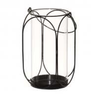 Laterna 4Living Zone stikla melna 20cm