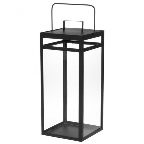 Laterna 4Living Posio melna 20x20x50cm
