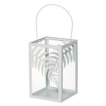 Laterna 4Living Fern balta 14x14x22cm