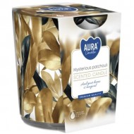 Svece arom.stikla trauc. Aura Mysterious patchouli 22h