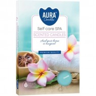 Tējas sveces arom. Aura Self care SPA 6gab. 3-4h