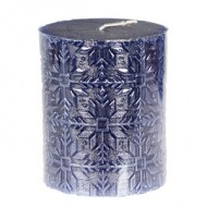 Svece cilindrs Auseklis 6x7cm sudraba