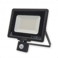 Prožek. LED ar sens. 50W/6000K melns