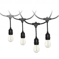 Āra virtene Mimosa SET 20x1W E27 20m IP44 melna /4