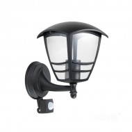 Sensorlampa TEVIO KG E27 melna IP54