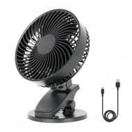 Ventilators VIENTO Clip melns ar akumulatoru