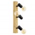 Sp.l.-TOWNSHEND3 3x60W E27 koka/melna