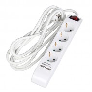 Pagarinātājs 4-vietīgs 3m a/z/s/USB 2.1A 3x1.5mm /40