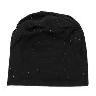 Cepure Acces Jersey Beanie Bling melna, pelēka