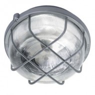 Pl.lampa 100W E27 IP44 pelēka