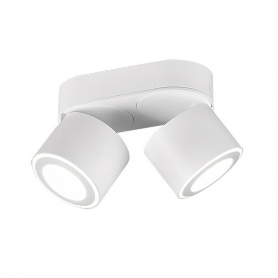 Sp.l.-TAURUS 2x5W LED 3000K 900lm balta ar 3 pak.slēdzi