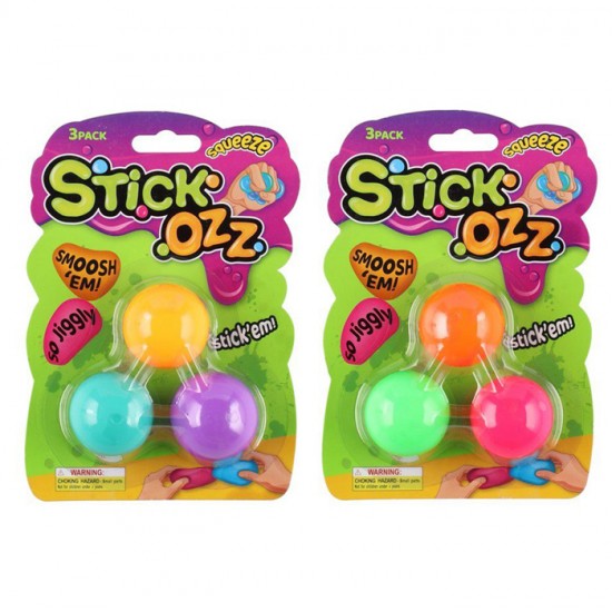 Antistresa bumbiņa Stick Ozz 3.8cm 3gab.