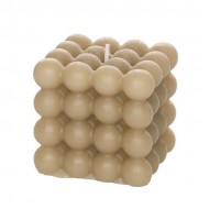 Svece kubs Polar 4x4 bēša 8cm 40h