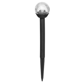 Solārlampa Tarmo Ball Stake melna 300mAh IP44. white LED