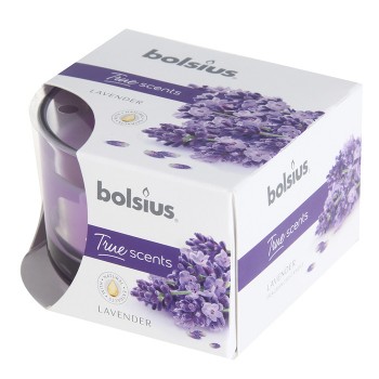 Svece arom.stikla trauc.Bolsius lavanda d8xh5cm