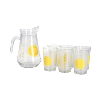 Sulas krūze 1l+6glāzes 230ml Super Value Lemon
