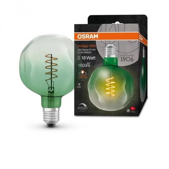 Spuldze 1906 GLOBE ET 4.5W/816 E27 200lm Green DIM /4