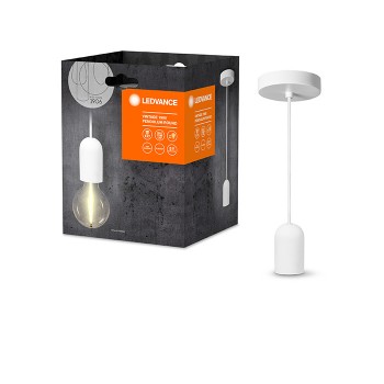 Vads ar patronu ROUND PLASTER E27 1m balts