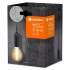 Vads ar patronu ROUND E27 1m melns