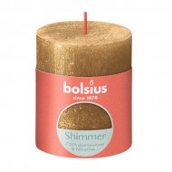 Svece Rustic Shimmer 80/68mm 35h zelta