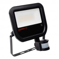 Prožek. ar sens. 50W/3000K IP65 melns 100DEG /8
