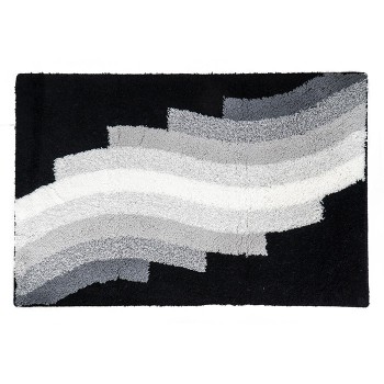 Vannas istabas paklājs Streak 60x90 cm, melns, akrils T
