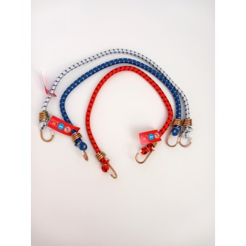 KOMPLEKTS 3 gab. ELASTĪGĀ SIKSNA AR DROŠĪBAS ĀĶI "BUNGEE SET"