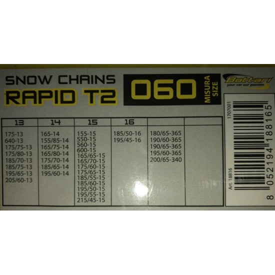 Tīkla tipa sniega ķēde, 9 MM, izmērs 060 