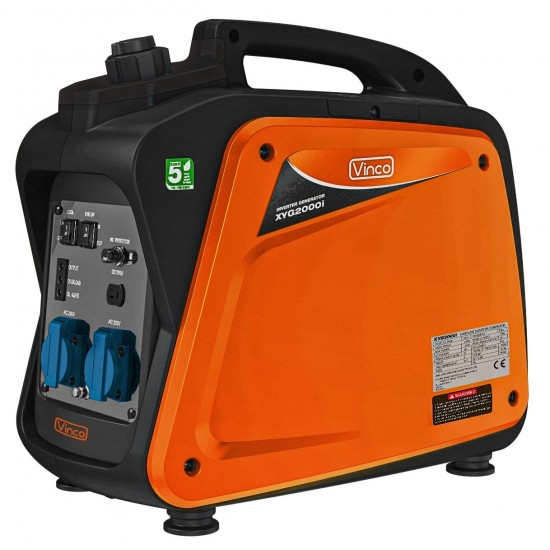 INVERTORA STRĀVAS ĢENERATORS XYG2000I VINCO 1.7–2.0 KW