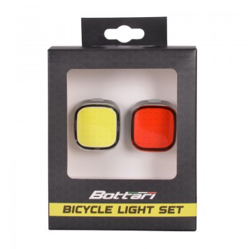 VELOSIPĒDA UZLĀDĒJAMAIS PRIEKŠĒJAIS/AIZMUGURES LUKTURIS BALTA/SARKANA LED