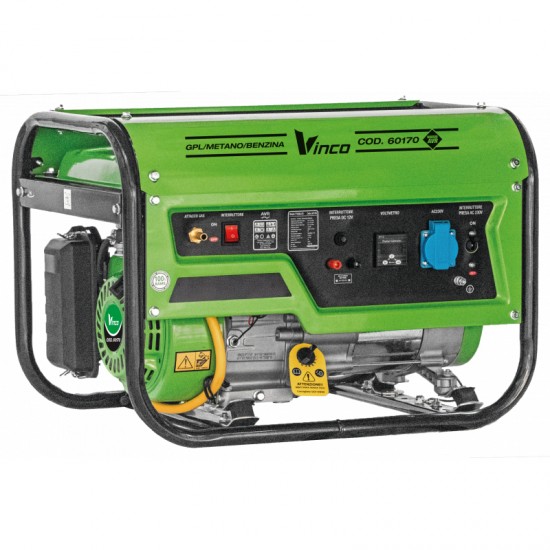 INCO PT2500Q-LPG Benzīns Ģenerators – 3.5 kW / 7.5 Zs, LPG/CNG, 15 L Tvertne