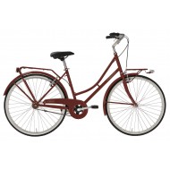 Sieviešu pilsētas velosipēds Olanda 26 Lady 1S, 26", Sarkans