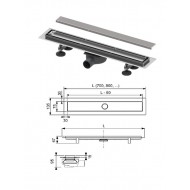 Grīdas ūdens noteka ar divpus.resti,TECE, 900MM