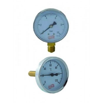 Manometrs 10bar, 63mm, 1/4 4011 hor., HORIZONT