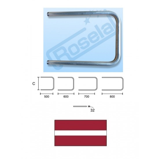 DVŽ P-veida L-500 C-700 1*, P-VEIDA