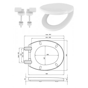 WC poda vāks KASKADA 010/AW PL SC, SK1307