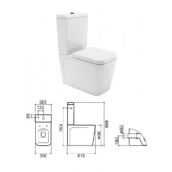 WC kompaktpods ar SC vāku 127024004, ADVANCE
