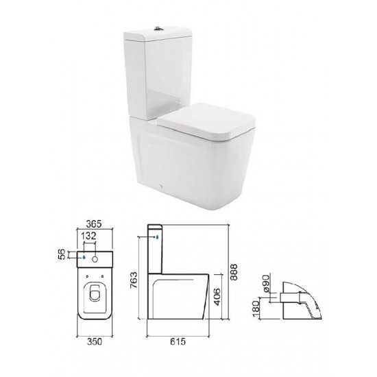 WC kompaktpods ar SC vāku 127024004, ADVANCE